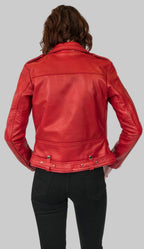 Crimson Biker Jacket