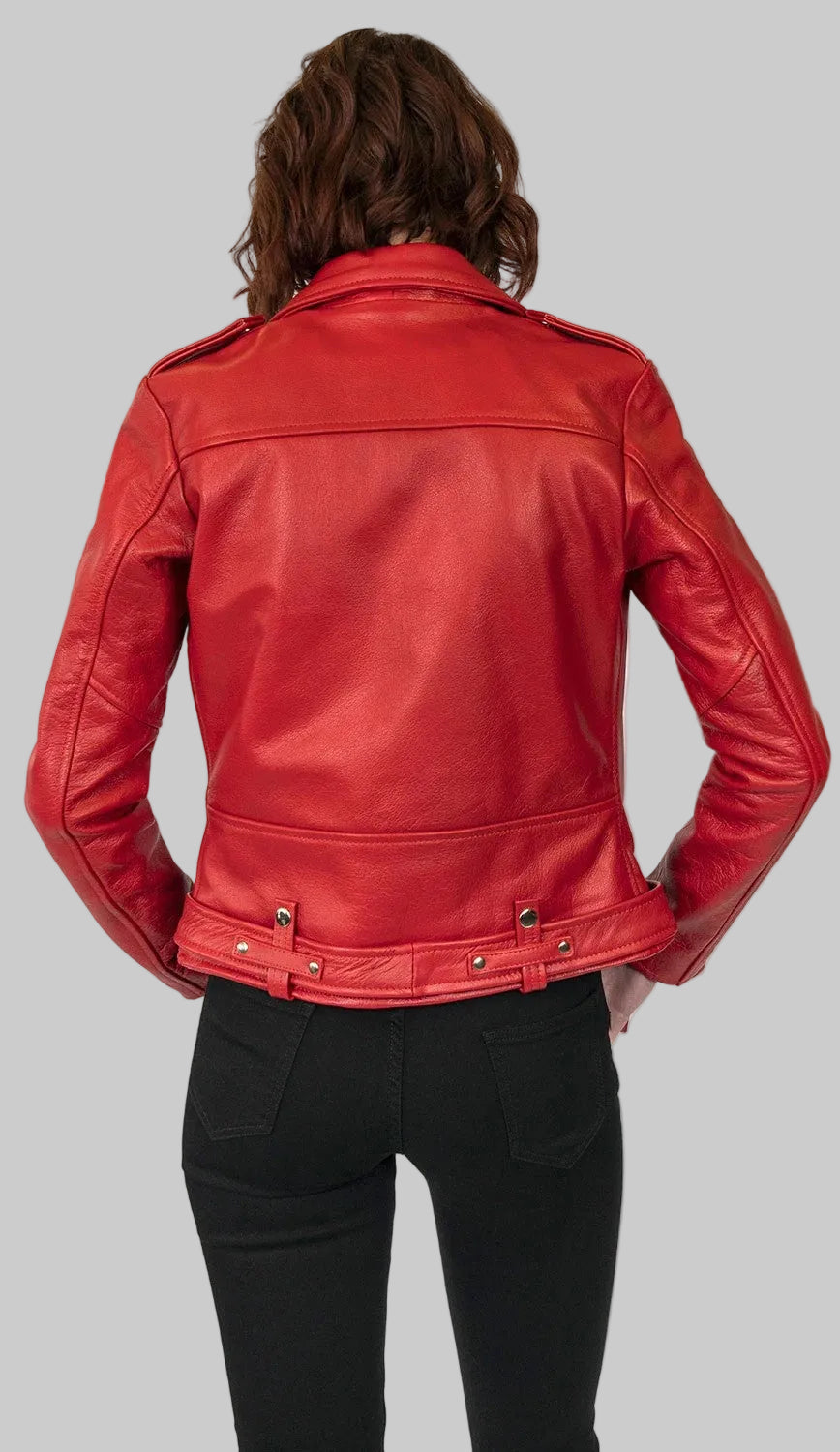 Crimson Biker Jacket