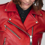 Crimson Biker Jacket