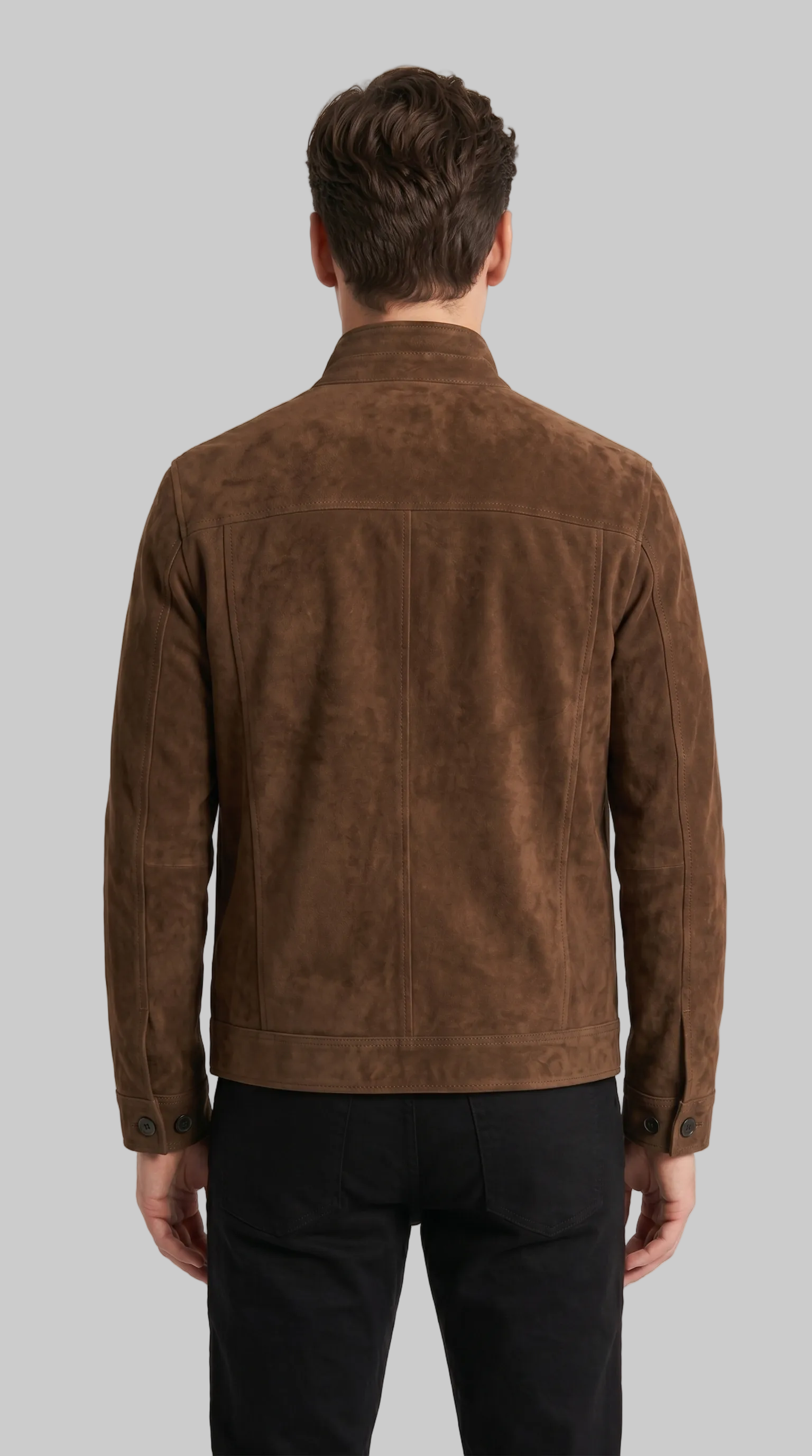 BUTTON UP SUEDE JACKET