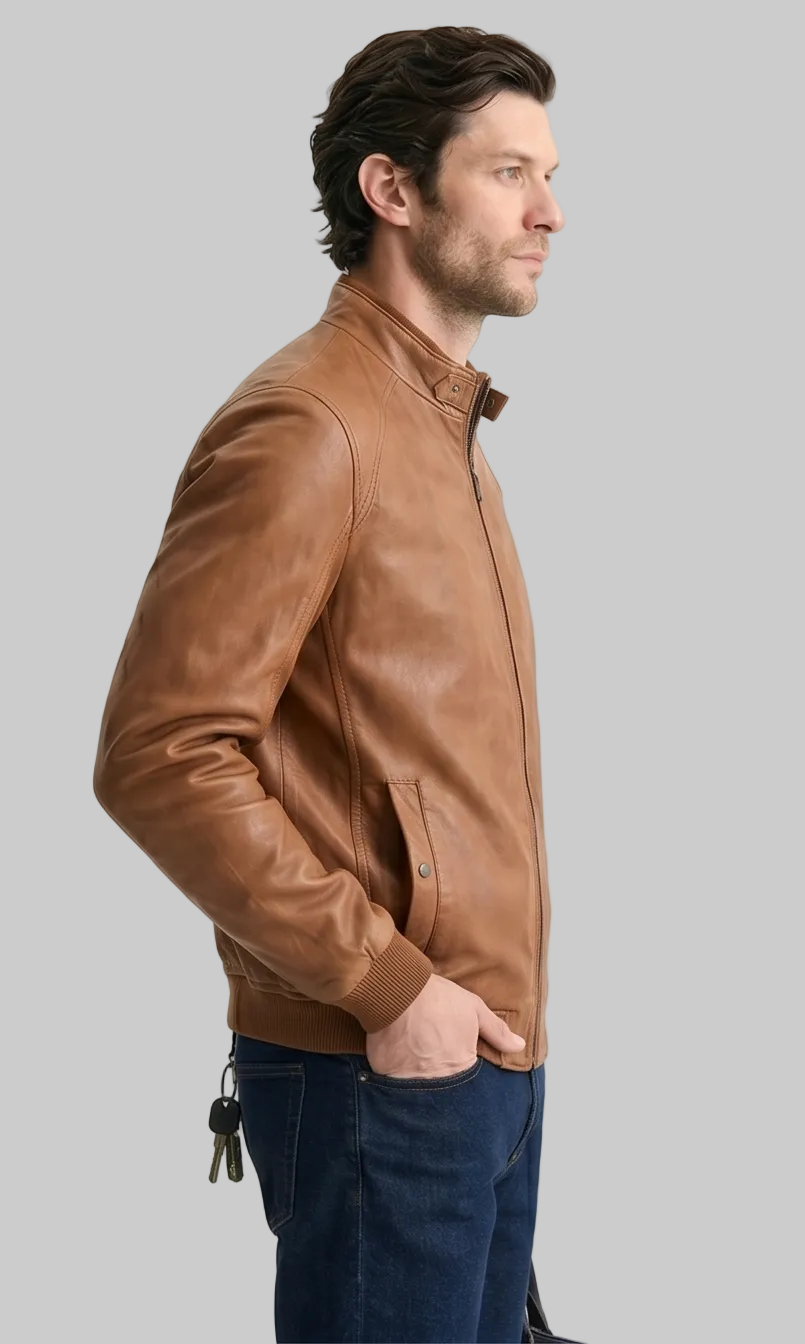 Brown Racer Jacket