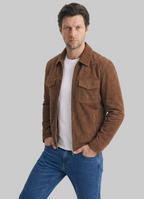 MENS ZIPPER SUEDE JACKET