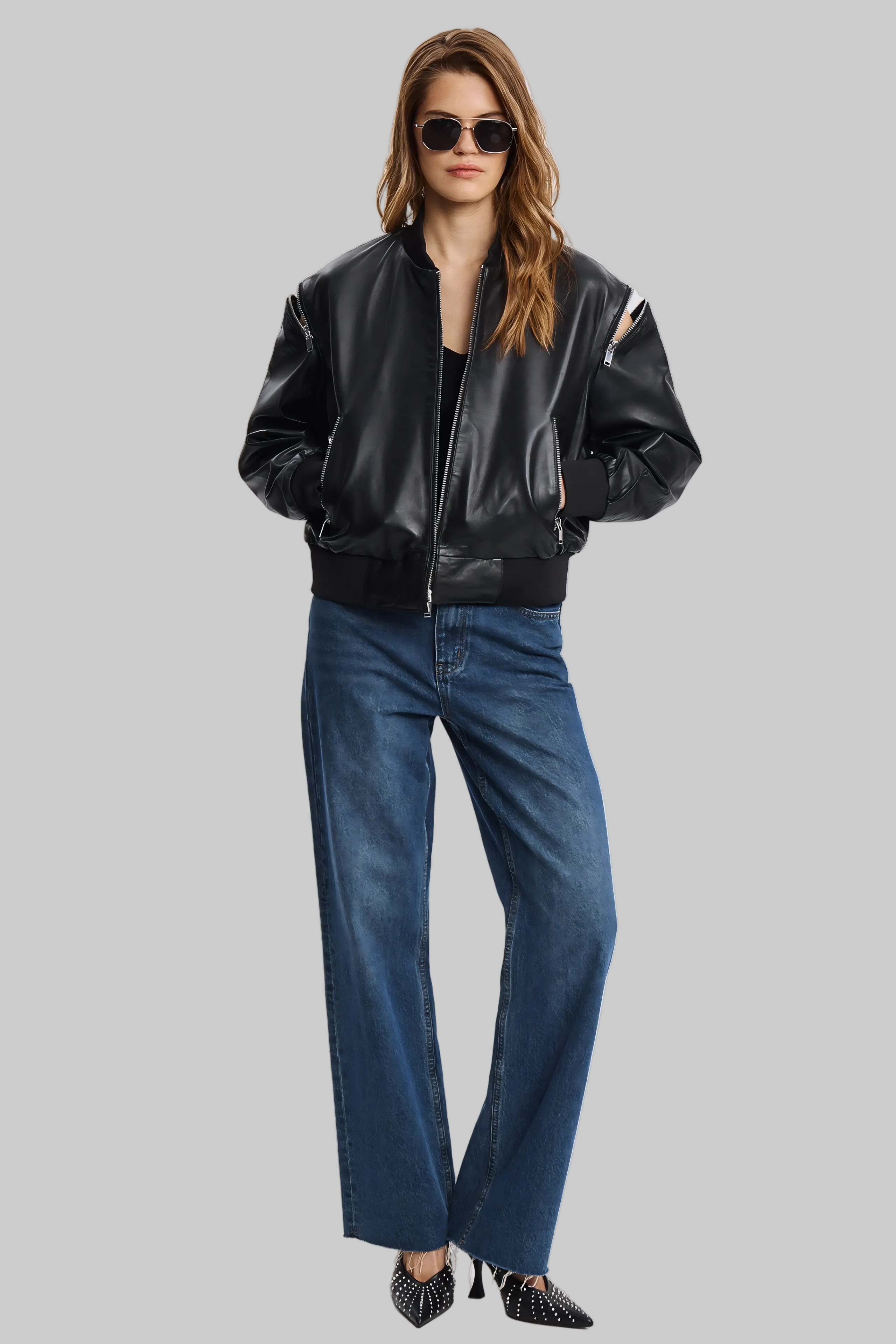 LEATHER BOMBER