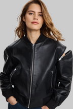 LEATHER BOMBER