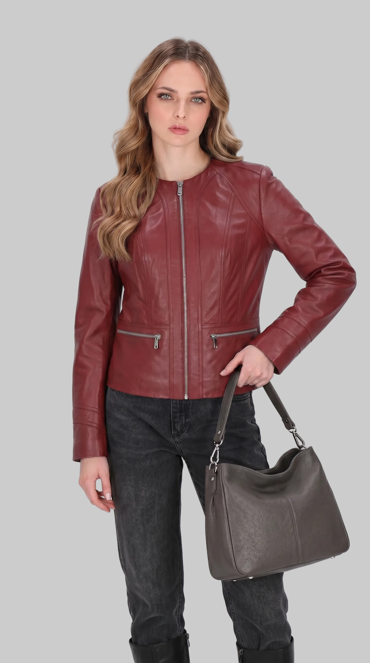 Ladies Short Red Jacket