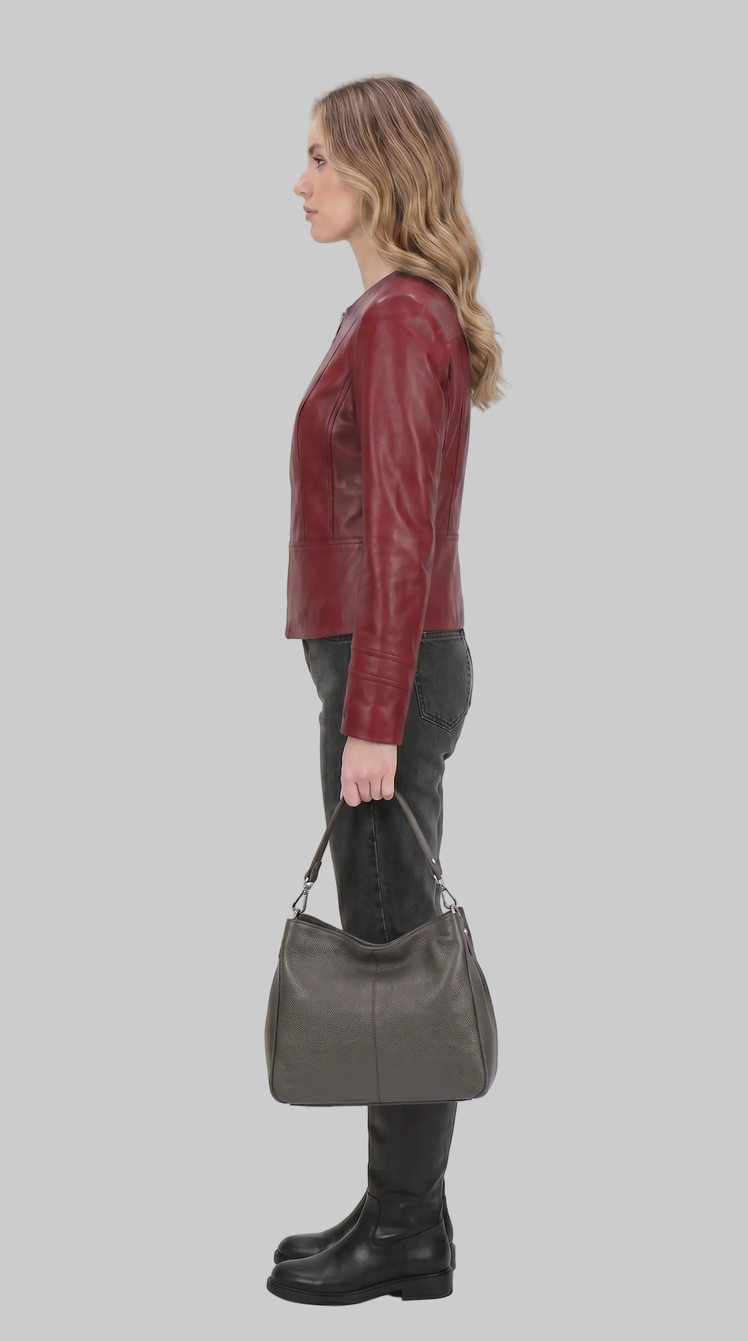 Ladies Short Red Jacket