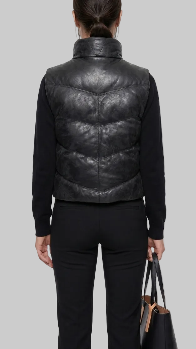 Quilted Leather Vest