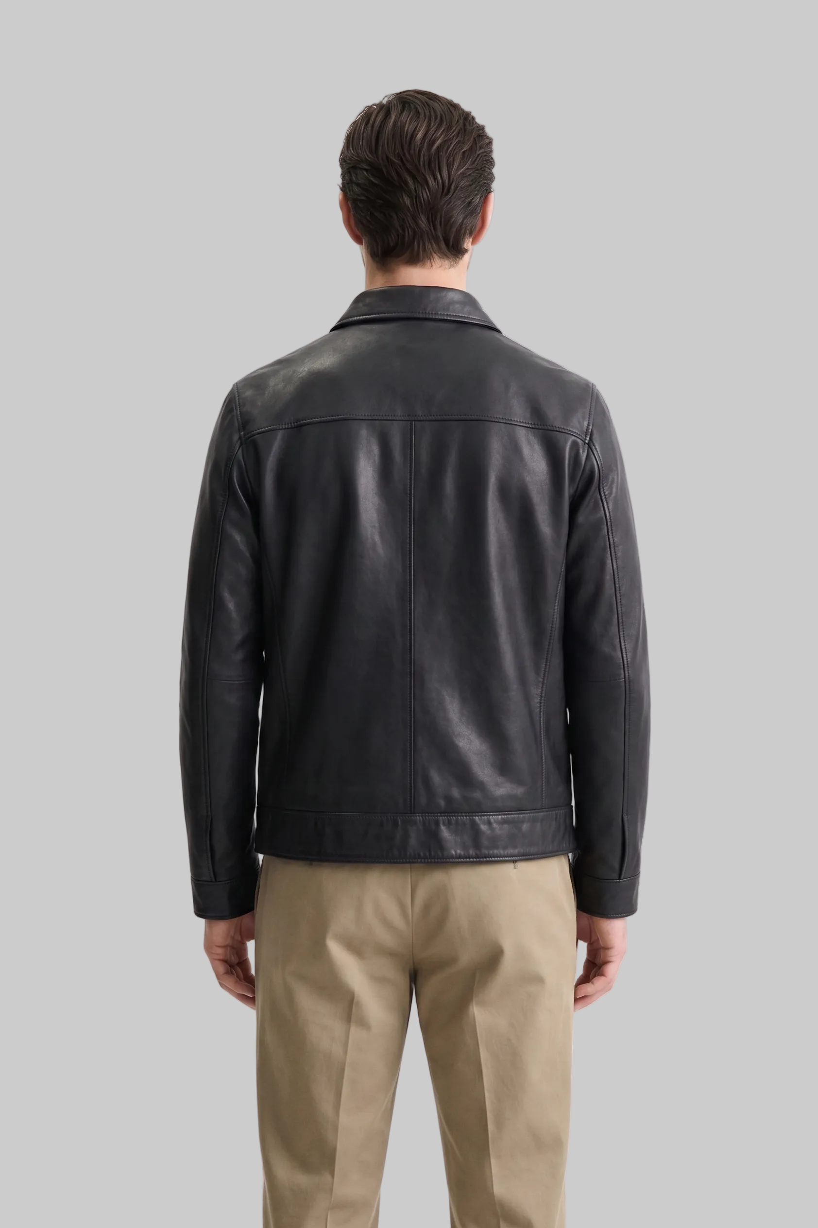 Slim Leather Jacket - Mendis
