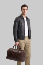 Slim Leather Jacket - Mendis