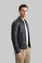 Slim Leather Jacket - Mendis