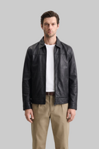 Slim Leather Jacket - Mendis