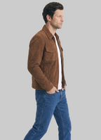 MENS ZIPPER SUEDE JACKET