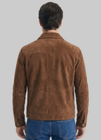 MENS ZIPPER SUEDE JACKET
