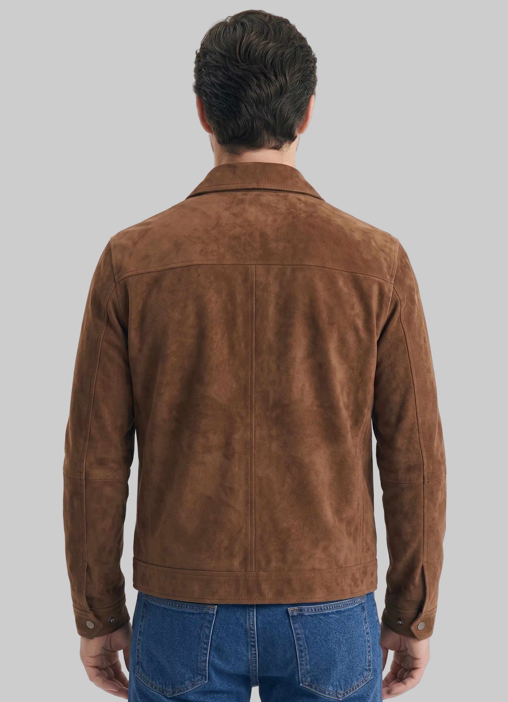 MENS ZIPPER SUEDE JACKET