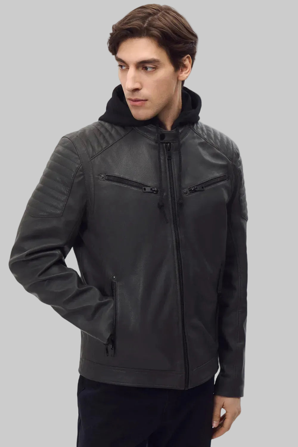 Apex Ribbed Biker Jacket