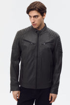 Apex Ribbed Biker Jacket