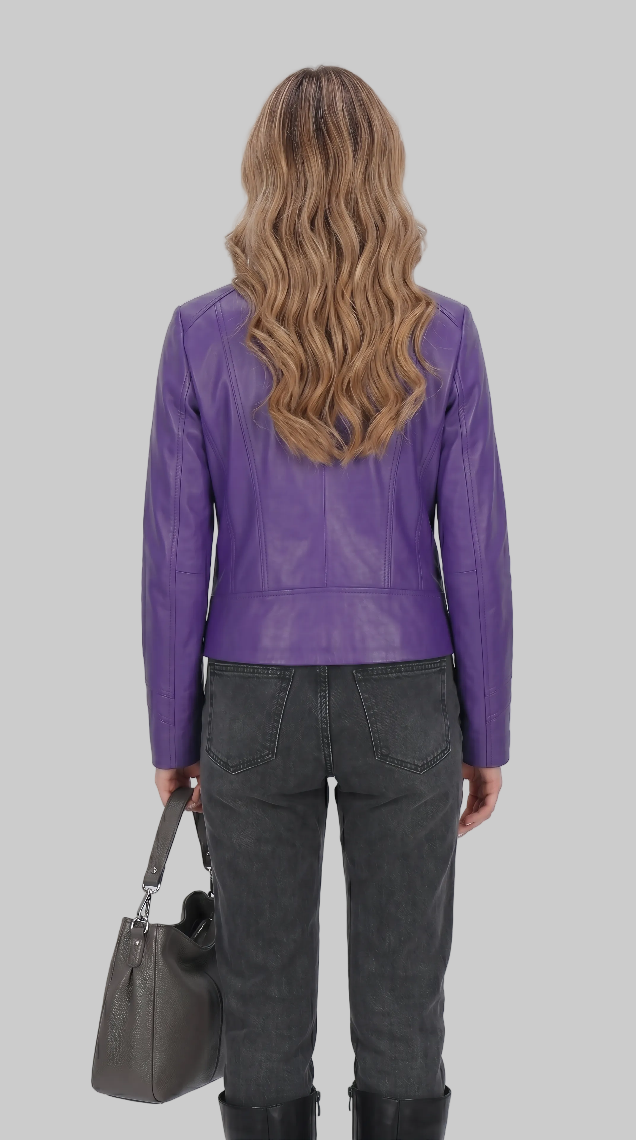 Purple Moto Jacket - MILA