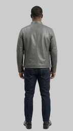 Men's Grey Leather Jackets