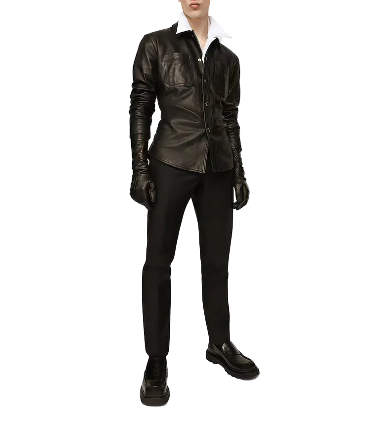 Men’s Minimalist Leather Jacket