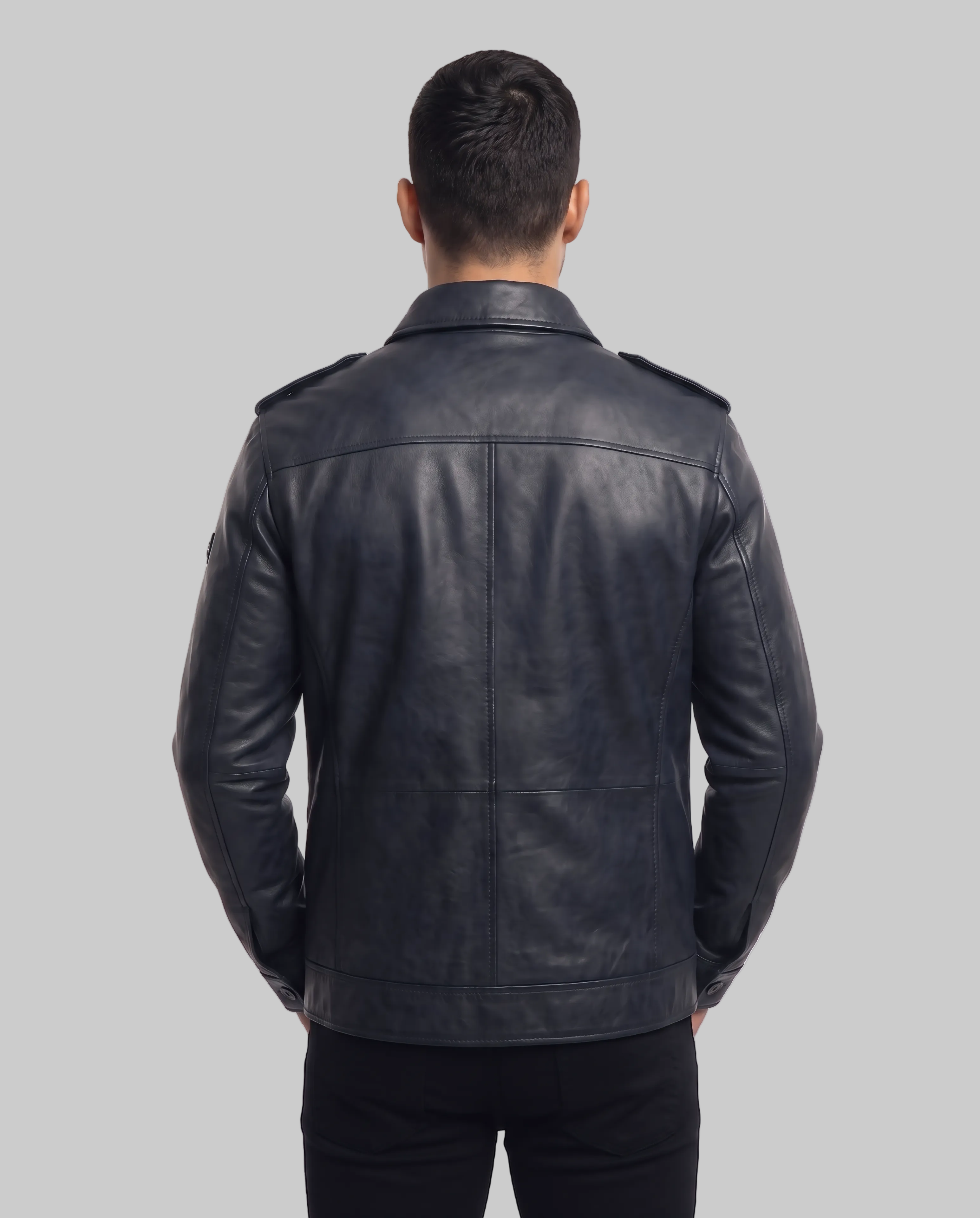 Multi-Pocket Utility Winter Coat leathertex