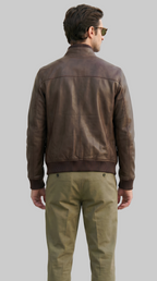 N.COP Brown Leather Bomber