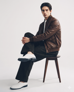N.COP Brown Leather Bomber