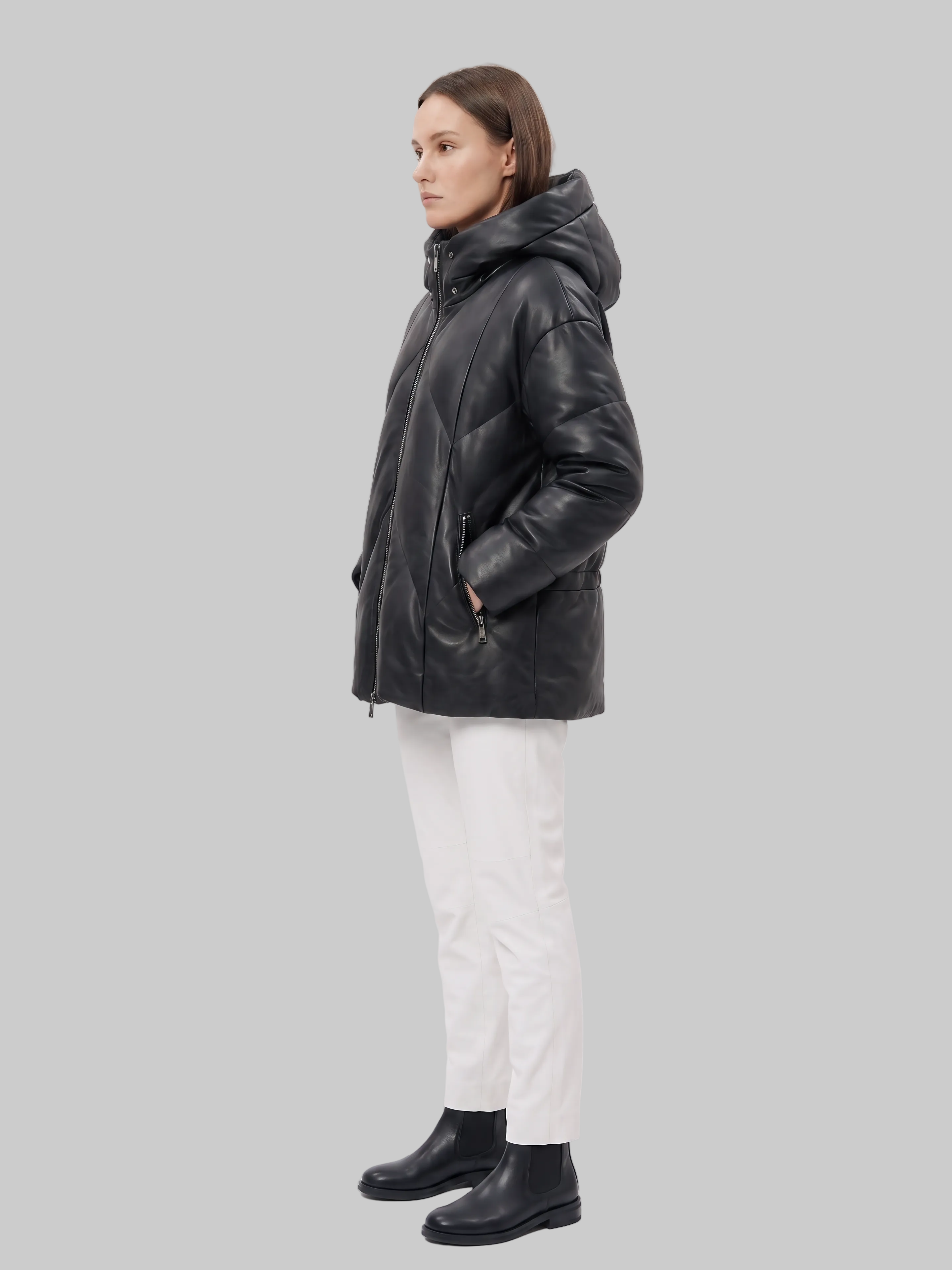 Oversized Quilted Winter Coat leathertex