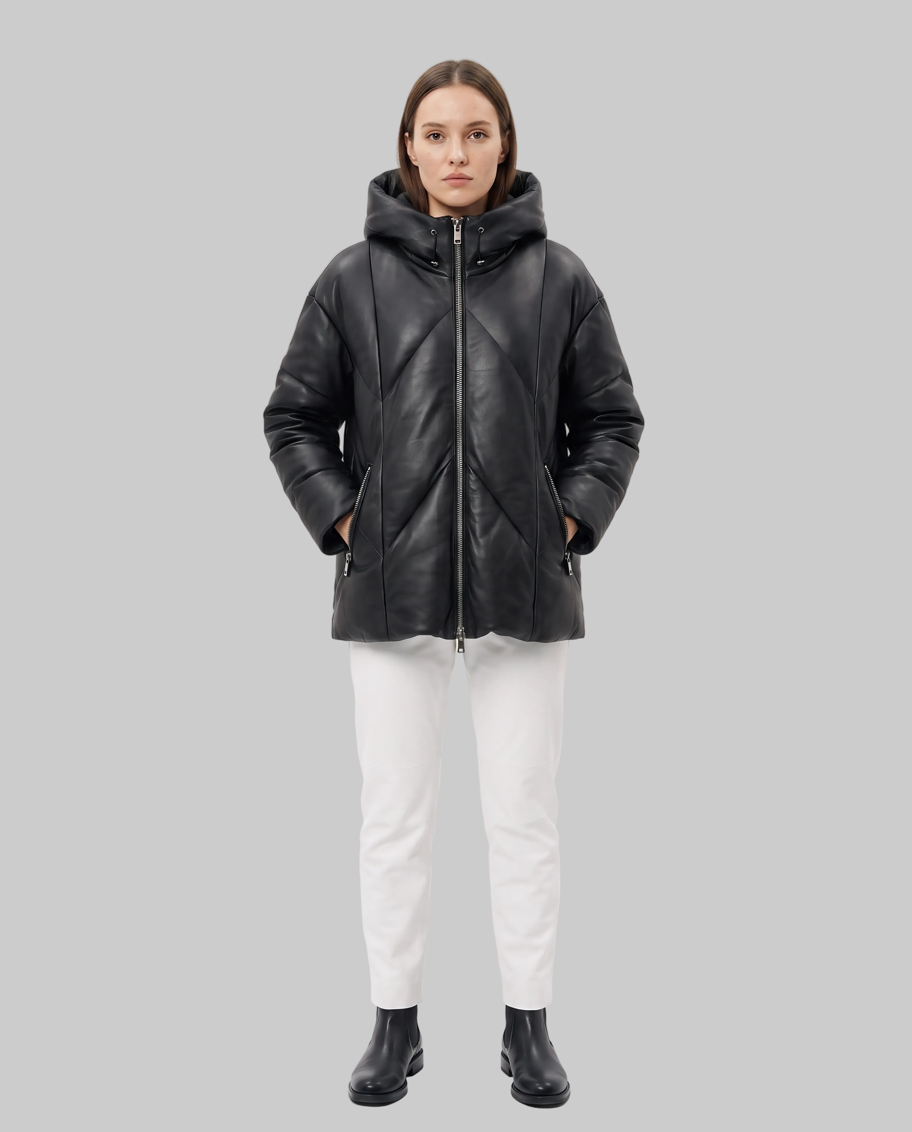 Oversized Quilted Winter Coat leathertex