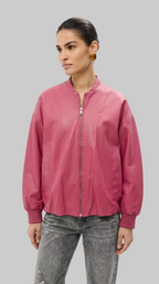 Pink Oversize Bomber Jacket