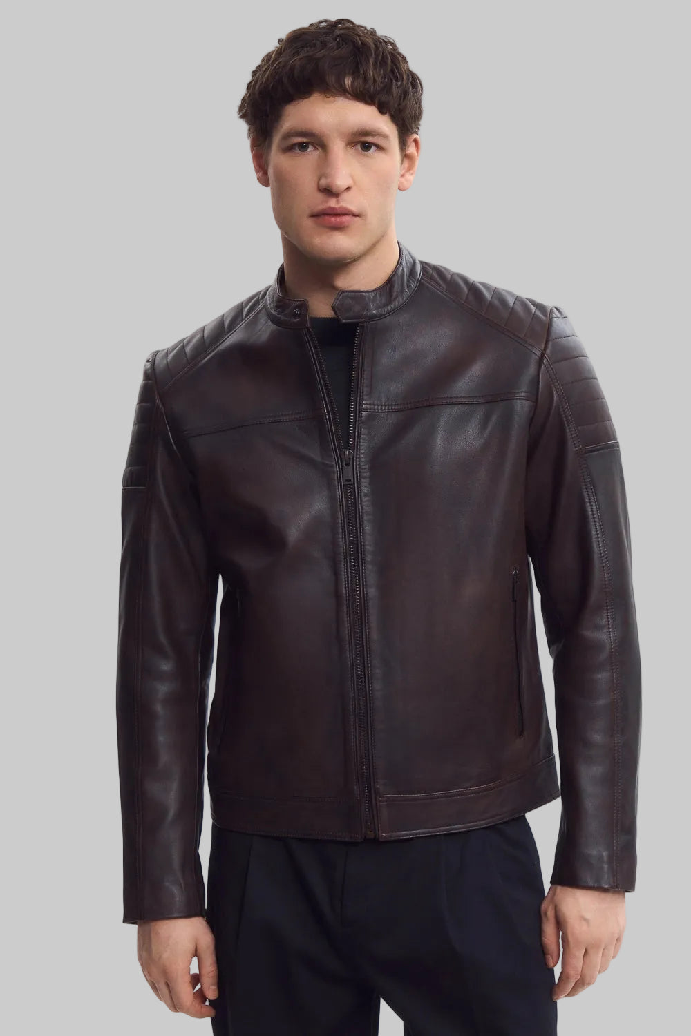 RUSTY BROWN MOTO JACKET