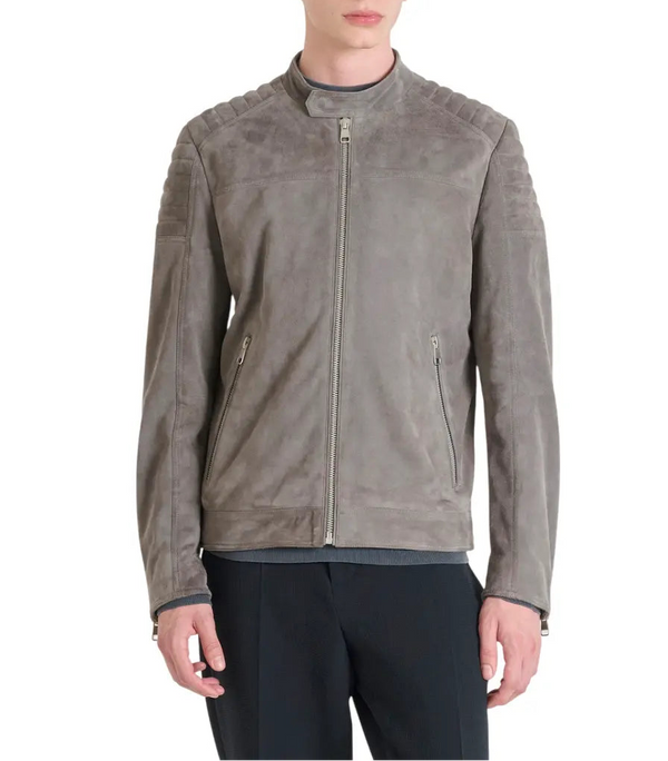 SLIM FIT REAL SUEDE JACKET