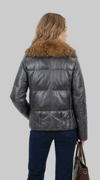 Slim Fit Grey Puffer Jacket