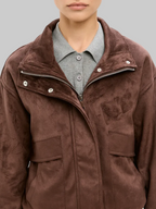 Suede Button-Up Jacket