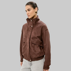Suede Button-Up Jacket