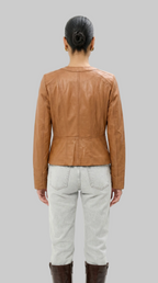 Tan Collarless Leather