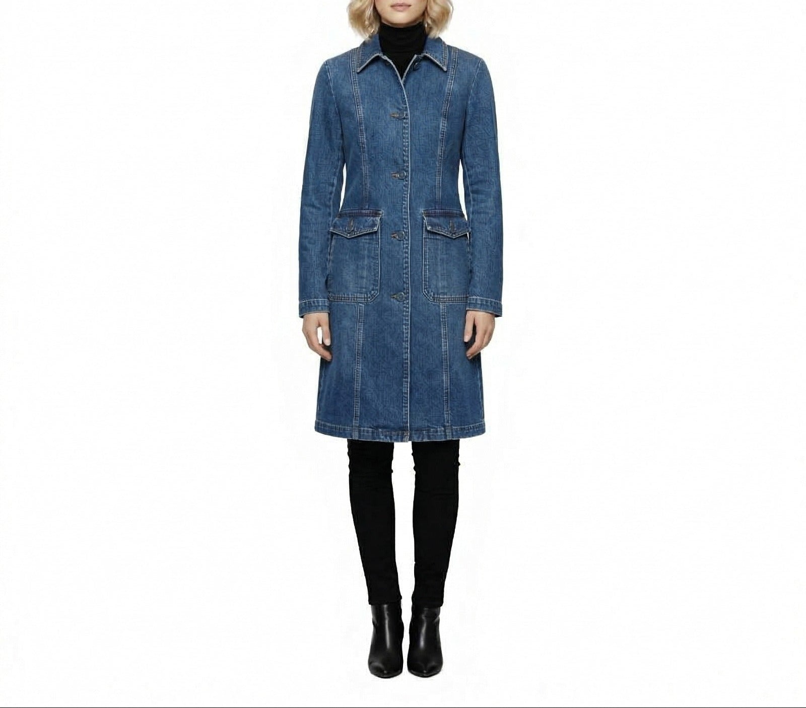 The Gina Longline Denim Trench Coat