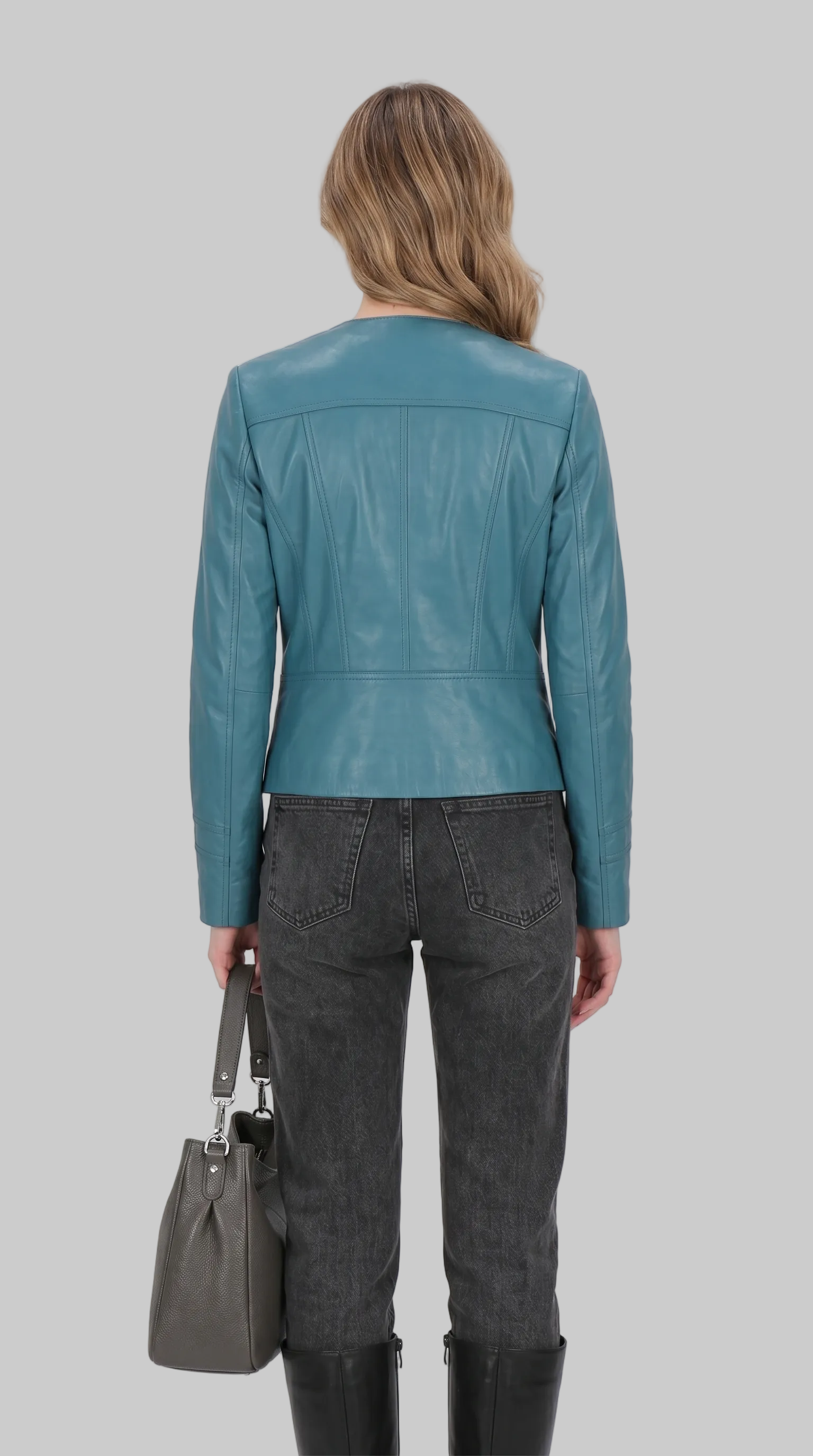 Turquoise Moto Jacket