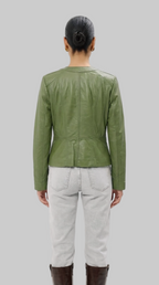 Apple Green Leather Jacket