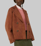 Signature Suede Pea coat